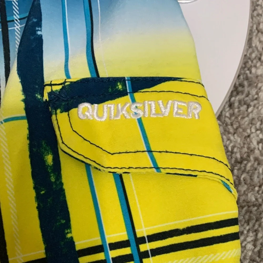Quiksilver Kids Swim Trunks - Blue,‎ Yellow, Orange